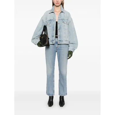 Agolde Wide-leg High-waisted Cotton Jeans