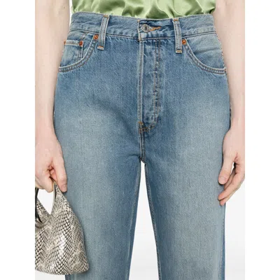 Re/done Denim Trousers With Belt Loops