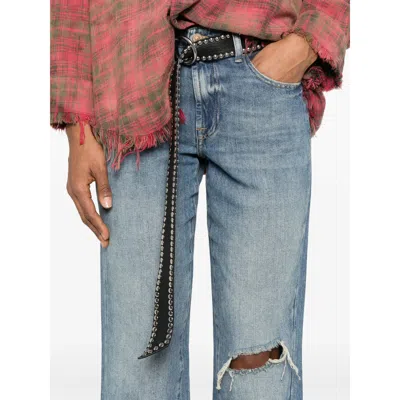 7 For All Mankind Tess Trouser Kansas Distressed Faded Five-pocket