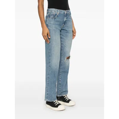 7 FOR ALL MANKIND DENIM STRAIGHT-LEG JEANS 