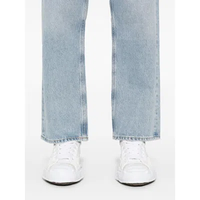 Agolde Regenerated Denim Trousers With Front And Back Pockets In Blue