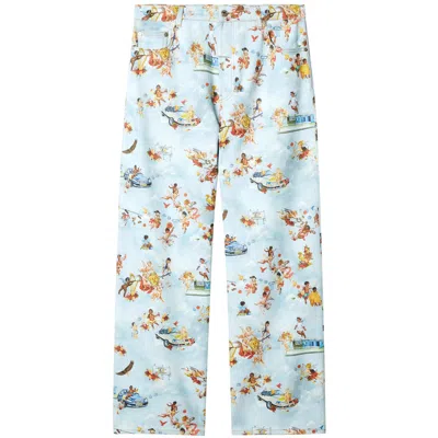 Off-white Fresco Print Straight Leg Jeans