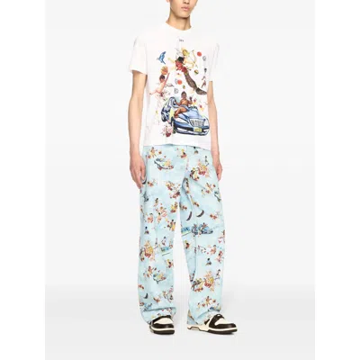 Off-white Fresco Print Straight Leg Jeans