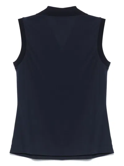 Emporio Armani Collared Sleeveless Top With Pocket And Slits