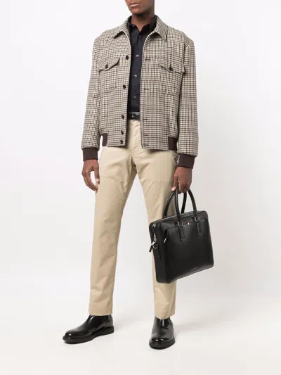 Emporio Armani Cotton Shirt With Button-down Collar And Curved Hem