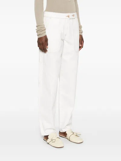 Emporio Armani Cotton Trousers Button Detail