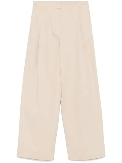 Emporio Armani Wide Leg Trousers With Elasticated Waistband And Slits