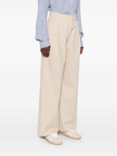 Emporio Armani Wide Leg Trousers With Elasticated Waistband And Slits