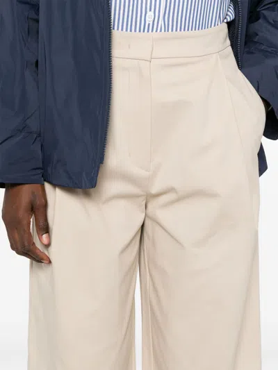 Emporio Armani Wide Leg Trousers With Elasticated Waistband And Slits
