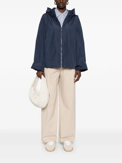 Emporio Armani Wide Leg Trousers With Elasticated Waistband And Slits