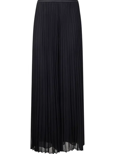 Emporio Armani Pleated Trousers In Technical Georgette