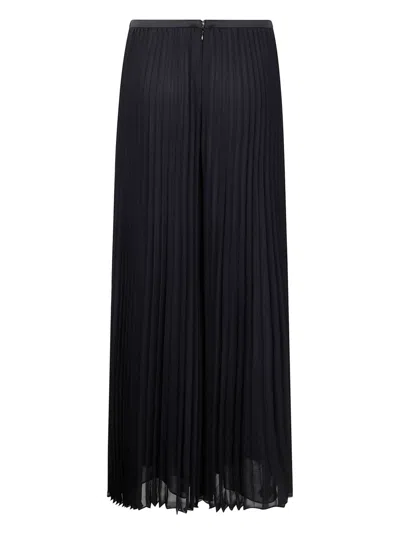 Emporio Armani Pleated Trousers In Technical Georgette