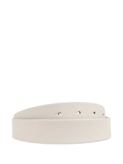 Emporio Armani Adjustable Logo Buckle Belt With Textured Finish
