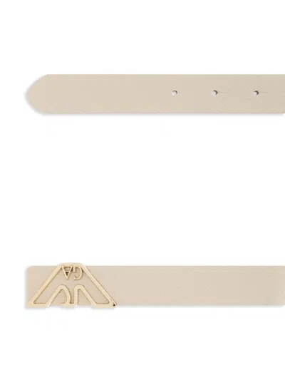 Emporio Armani Adjustable Logo Buckle Belt With Textured Finish
