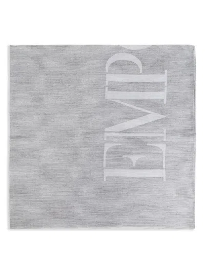 Emporio Armani Logo Cotton Blend Scarf