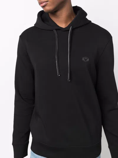 Emporio Armani Logo Patch Long-sleeved Hoodie