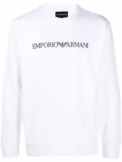 Emporio Armani Logo Print Long-sleeved Sweatshirt