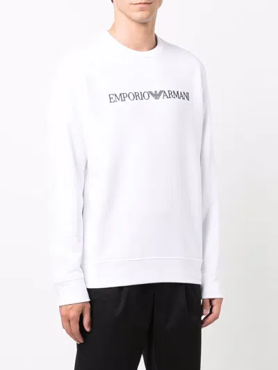 Emporio Armani Logo Print Long-sleeved Sweatshirt