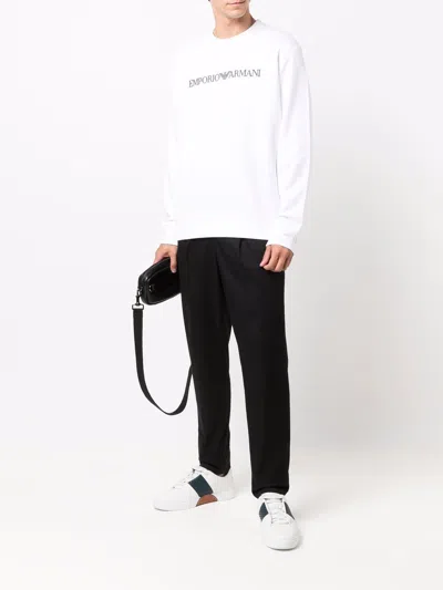 Emporio Armani Logo Print Long-sleeved Sweatshirt