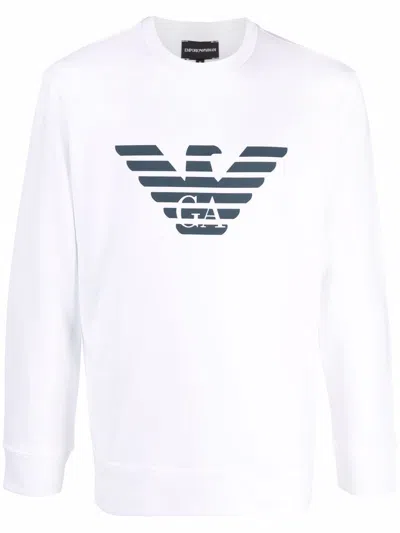 Emporio Armani Logo Print Long-sleeved Sweatshirt