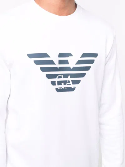 Emporio Armani Logo Print Long-sleeved Sweatshirt