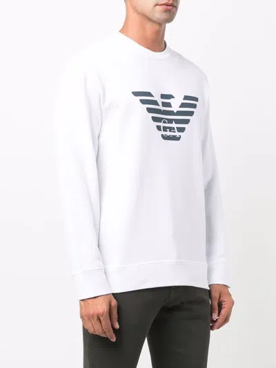 Emporio Armani Logo Print Long-sleeved Sweatshirt