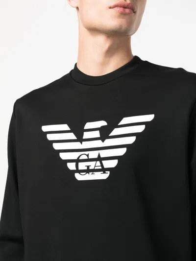 Emporio Armani Cotton Blend Crewneck Sweatshirt