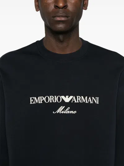 Emporio Armani Embroidered-logo Sweatshirt