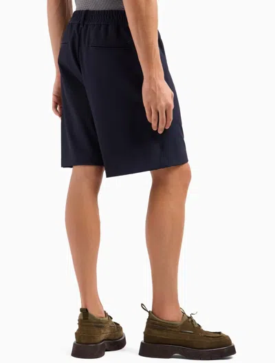 Emporio Armani Canneté-effect Stretch Nylon Bermuda Shorts