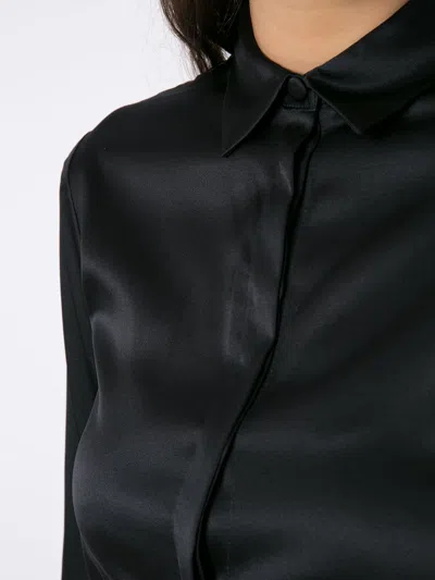 Emporio Armani Silk Shirt With Buttoned Cuffs And Spread Collar