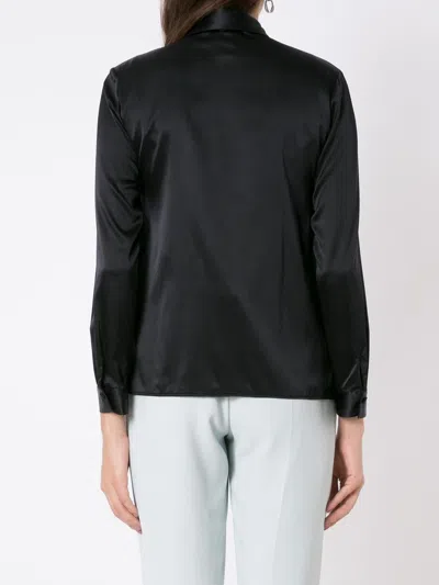 Emporio Armani Silk Shirt With Buttoned Cuffs And Spread Collar