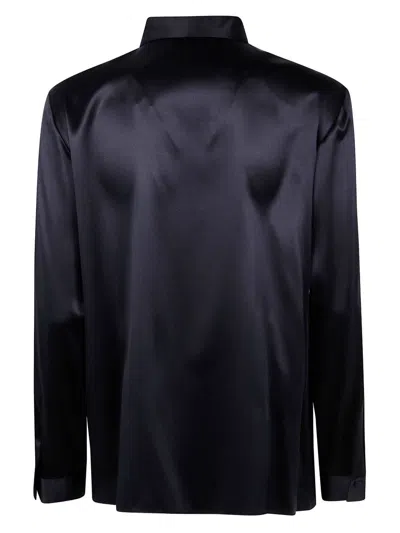 Emporio Armani Silk Shirt With Buttoned Cuffs And Spread Collar