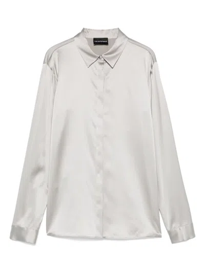 Emporio Armani Silk Shirt Satin Buttoned Cuffs
