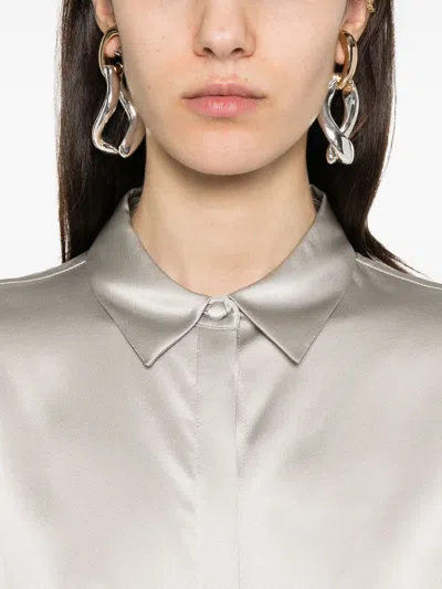 Emporio Armani Silk Shirt Satin Buttoned Cuffs