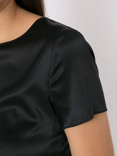 Emporio Armani Silk Blend Top With Short Sleeves