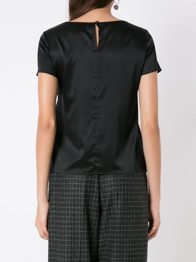 Emporio Armani Silk Blend Top With Short Sleeves