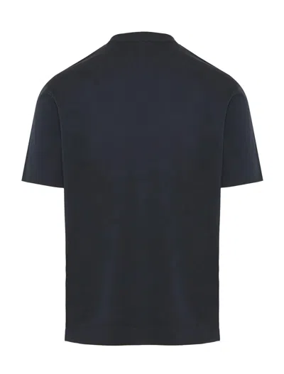 Emporio Armani Asv Jersey T-shirt With ‘let The Sea Set You Free' Embroidery