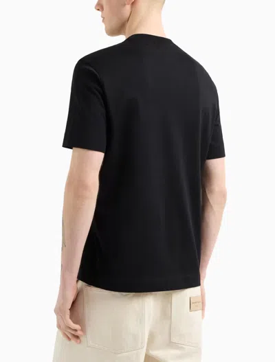 Emporio Armani Asv Jersey T-shirt With Embroidered Logo Patch