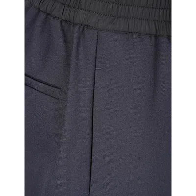 Studio Nicholson Oversized Bermuda Shorts With Elastic Waist In Blue