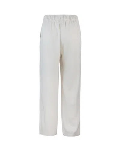P.a.r.o.s.h White Palazzo Pants In Blue Beige