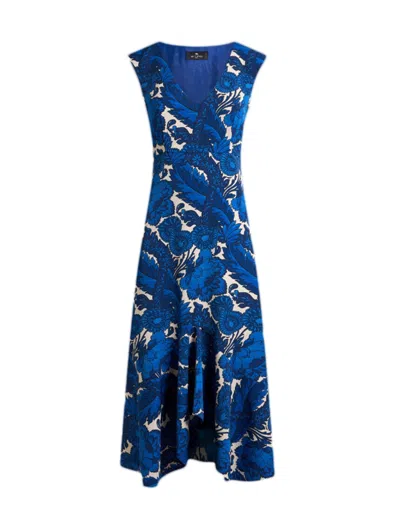 Etro Midi Dress With Maxi Floral Print