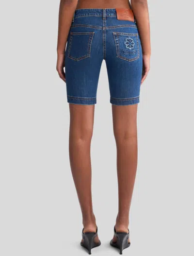Etro Denim Bermuda Shorts With Embroidered Rear Logo