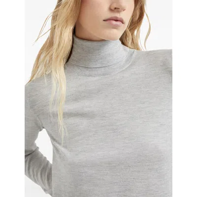 Brunello Cucinelli Cashmere-silk Glitter Turtleneck Sweater