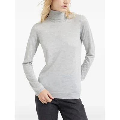 Brunello Cucinelli Cashmere-silk Glitter Turtleneck Sweater
