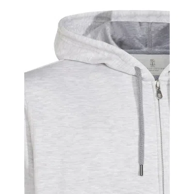 Brunello Cucinelli Double French Terry Zip-up Hooded Sweatshirt