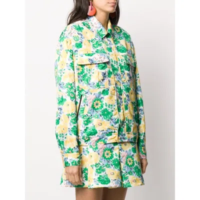 Plan C Floral Print Duchesse Overshirt