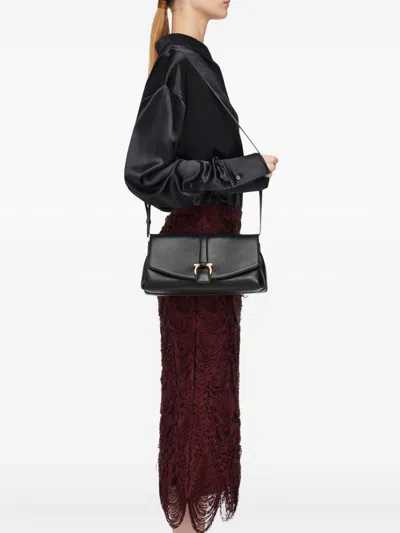 Ferragamo Medium Gancini Leather Shoulder Bag
