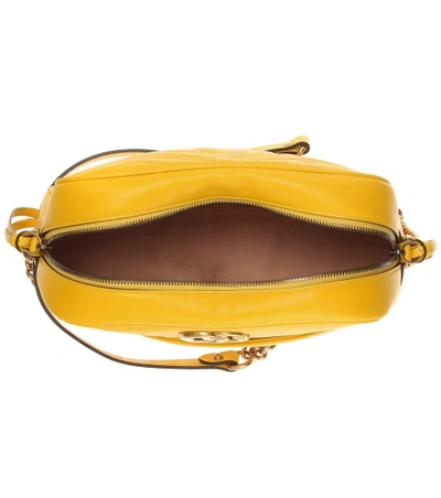 Shop Gucci Gg Marmont Matelassé Leather Shoulder Bag In Yellow