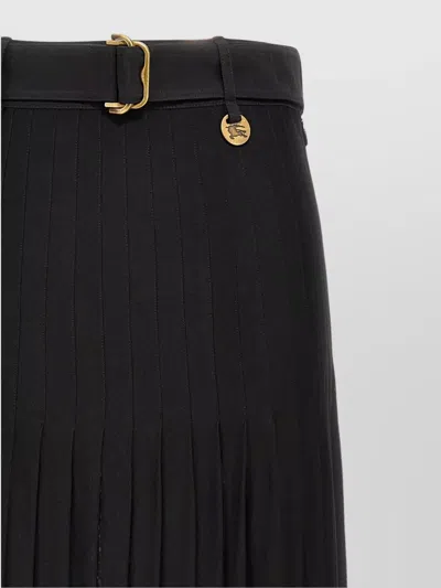 Burberry Pleated Skirt Belted Waist In Black