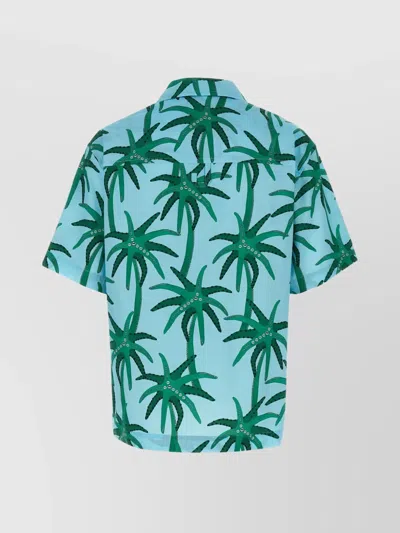 Jacquemus Floral-print Shirt In Blue